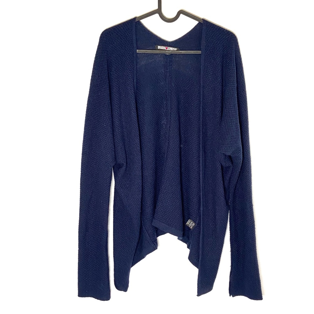 Love Blind Navy Light Weight Sweater Size Small